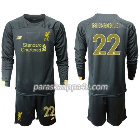 Liverpool MIGNOLET 22 Maalivahti Lasten Kotipelipaita 2019-2020 Pitkähihainen (+ shortsit)